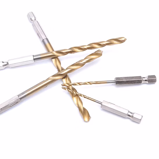 Punta elicoidale HSS con codolo esagonale rivestita in titanio